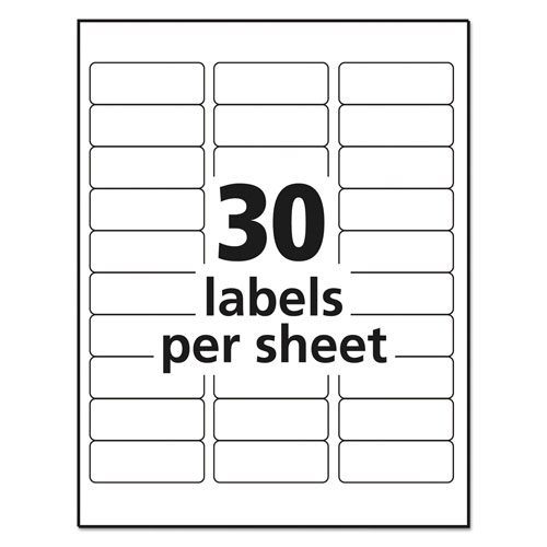 Avery Matte Clear Easy Peel Mailing Labels w/ Sure Feed Technology, Inkjet Printers, 1 x 2.63, Clear, 30/Sheet, 10 Sheets/Pack