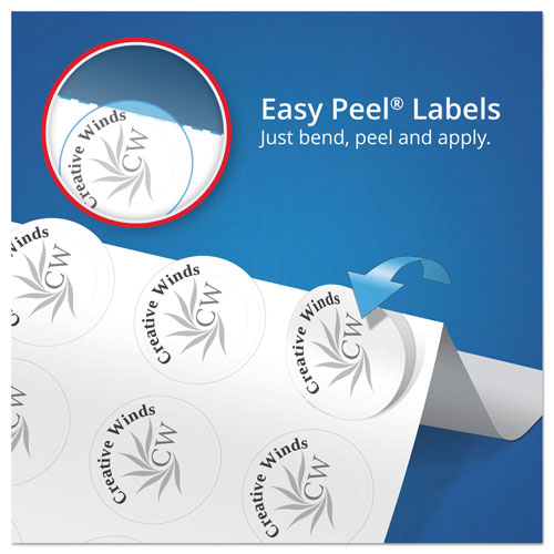 Avery Round Print-to-the Edge Labels with Sure Feed and Easy Peel | 2 ...