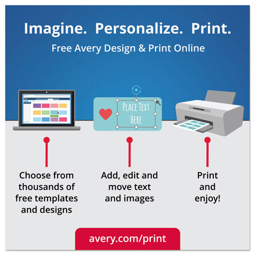 Avery Print-to-the-Edge Labels w/ Sure Feed & Easy Peel, 2 x 3, Glossy Clear, 80/Pack