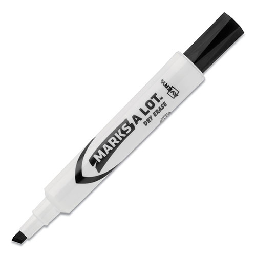 Avery MARKS A LOT Desk-Style Dry Erase Marker, Broad Chisel Tip, Black, 200/Box