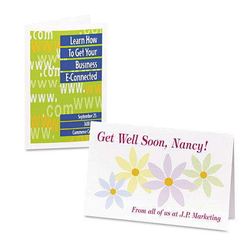 Avery Half-Fold Greeting Cards, Inkjet, 5 1/2 x 8.5, Matte White, 20/Box w/Envelopes