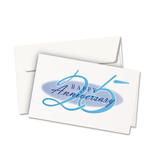 Avery Textured Half-Fold Greeting Cards, Inkjet, 5 1/2 x 8.5, Wht, 30/Bx w/Envelopes