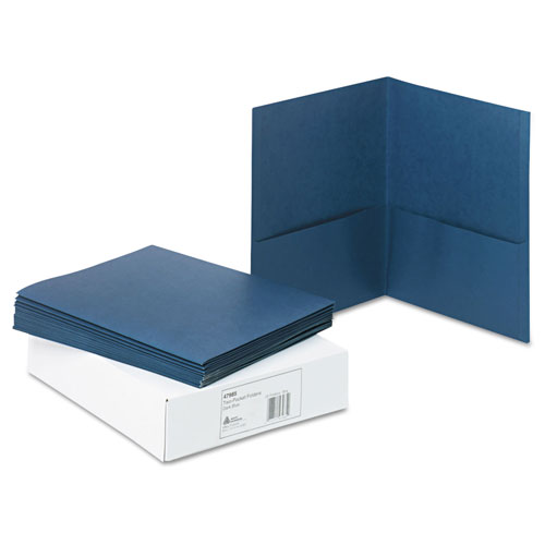 Avery Two-Pocket Folder, 40-Sheet Capacity, Dark Blue, 25/Box