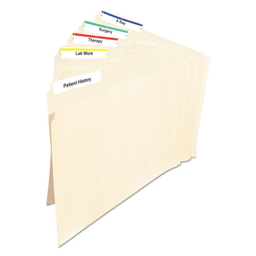 Avery Permanent TrueBlock File Folder Labels with Sure Feed Technology, 0.66 x 3.44, White, 30/Sheet, 25 Sheets/Pack