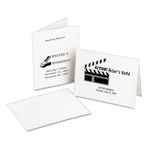 Avery Note Cards, Laser Printer, 4 1/4 x 5 1/2, Uncoated White, 60/Pack with Envelopes
