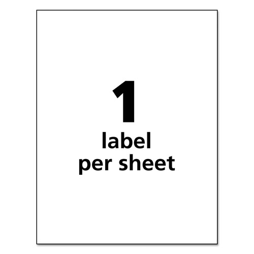 Avery UltraDuty GHS Chemical Waterproof and UV Resistant Labels, 8.5 x 11, White, 50/Box
