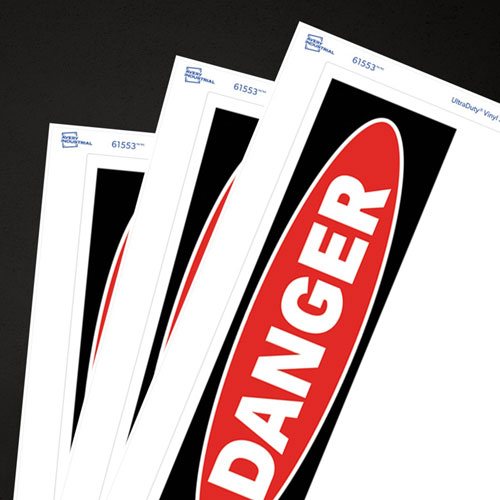 Avery Danger Header Printable Outdoor Vinyl Signs, 