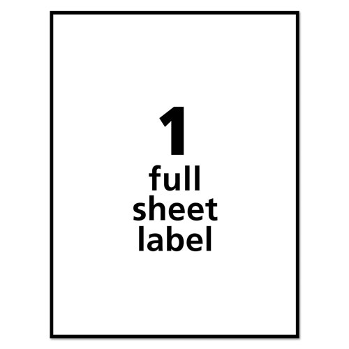 Avery Removable Multi-Use Labels, Inkjet/Laser Printers, 8.5 x 11, White, 25/Pack