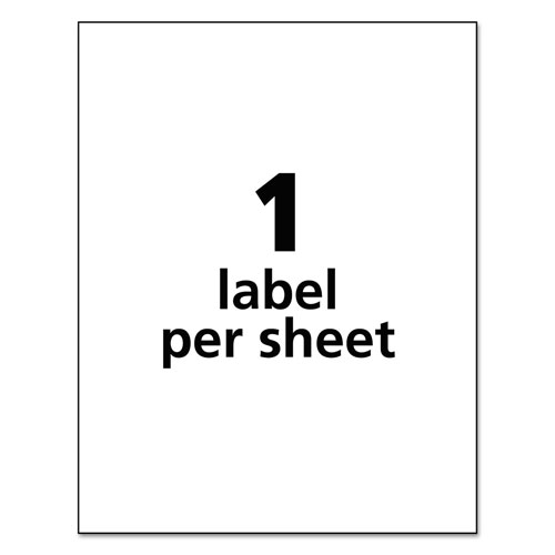 Avery Durable Permanent ID Labels with TrueBlock Technology, Laser Printers, 8.5 x 11, White, 50/Pack