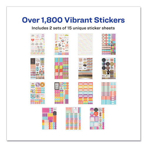 Avery Planner Sticker Variety Pack for Moms, Budget, Family, Fitness, Holiday, Work, Assorted Colors, 1,820/Pack