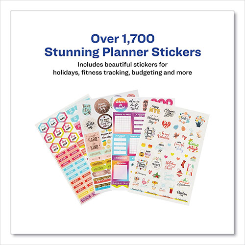 Avery Planner Sticker Variety Pack, Budget, Fitness, Motivational, Seasonal, Work, Assorted Colors, 1,744/Pack