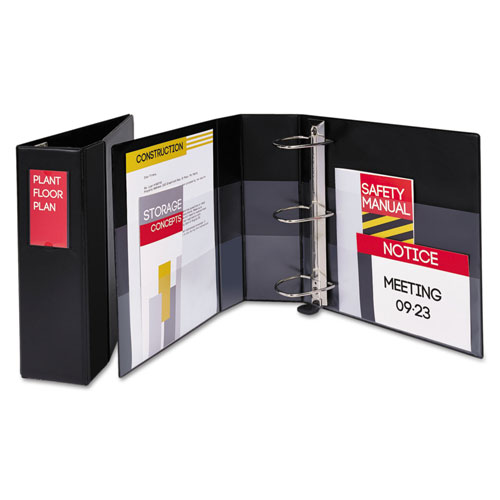 Avery Heavy-Duty Non-View Binder with DuraHinge, Three Locking One Touch EZD Rings and Spine Label, 4