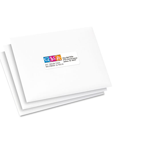 1 x 2-5/8 Rectangle Labels Matte White Paper with SureFeed - Avery