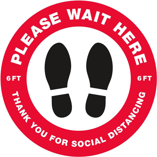 Avery Social Distance PLEASE WAIT HERE Floor Decal