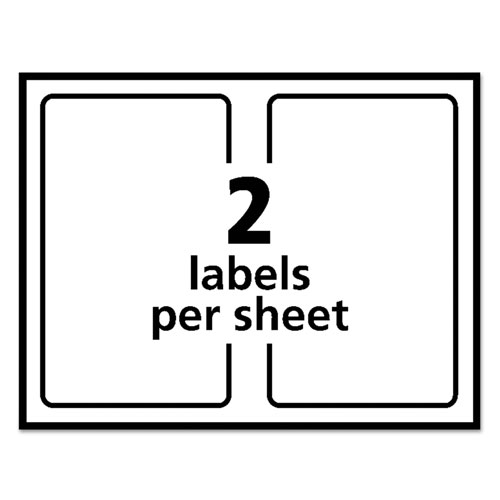 Avery Shipping Labels w/ TrueBlock Technology, Inkjet/Laser Printers, 5.5 x 8.5, White, 2/Sheet, 500 Sheets/Box