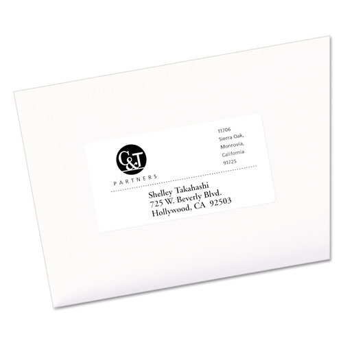 Avery Shipping Labels w/ TrueBlock Technology, Inkjet/Laser Printers, 2 x 4, White, 10/Sheet, 500 Sheets/Box