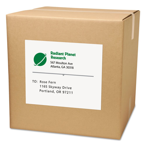 Avery White Shipping Labels-Bulk Packs, Inkjet/Laser Printers, 8.5 x 11, White, 250/Box