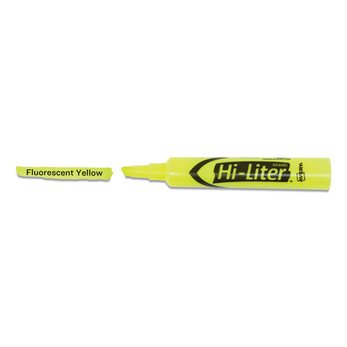 Avery HI-LITER Desk-Style Highlighters, Chisel Tip, Fluorescent Yellow, 36/Box