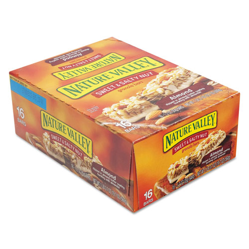 Nature Valley® Granola Bars, Sweet and Salty Nut Almond Cereal, 1.2 oz Bar, 16/Box