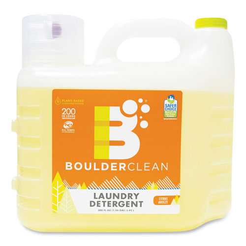 Boulder Clean Liquid Laundry Detergent, Citrus Breeze, 200 HE Loads, 200 oz Bottle