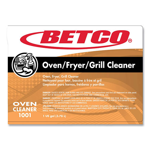 Betco Oven Fryer Grill Cleaner, Characteristic Scent, 1 gal Bottle, 4/Carton