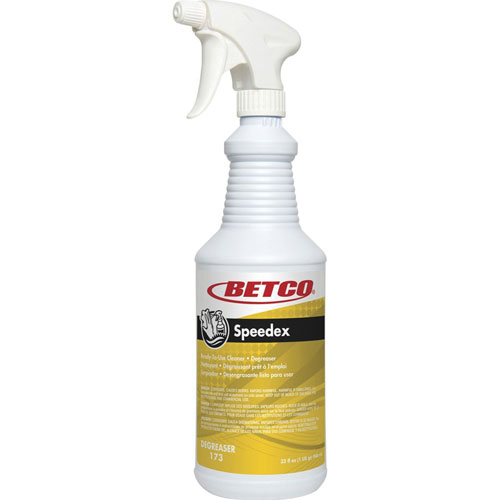 Betco Speedex Heavy Duty Cleaner/Degreaser, Ready-To-Use Spray, 32 fl oz (1 quart), Mint Scent, Green