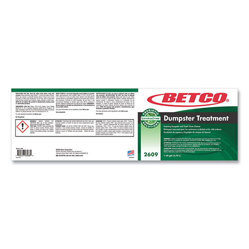 Betco Dumpster Treatment, Mango Scent, 1 gal Bottle, 4/Carton