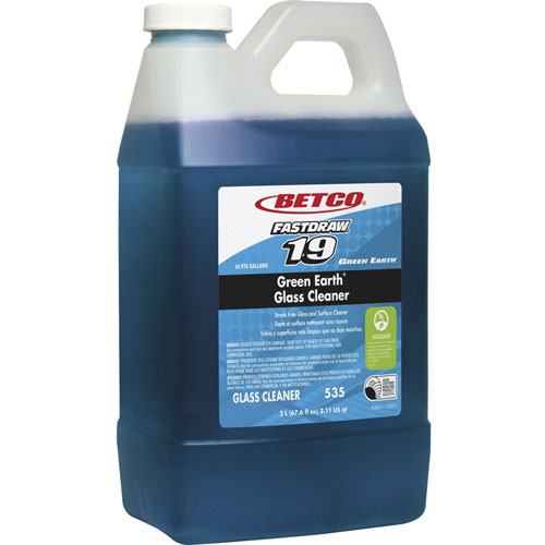 Betco Concentrated Glass Cleaner, 67.6 fl oz (2.1 quart), Pleasant ScentBottle, Blue