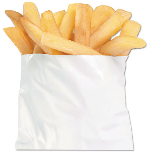 Bagcraft French Fry Bags, 4 1/2" X 4 1/2", White, 2000/carton