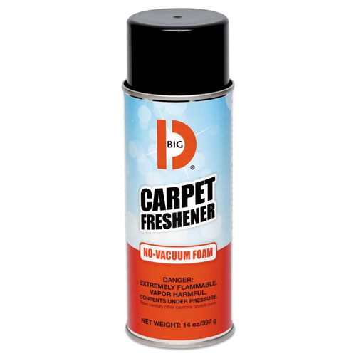 Big D No-Vacuum Carpet Freshener, Fresh Scent, 14 oz Aerosol, 12/Carton