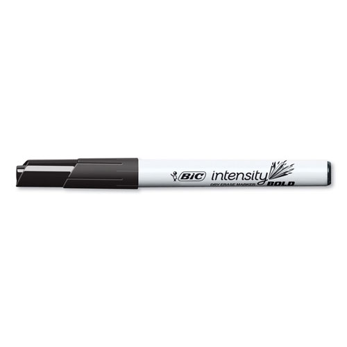 Bic Intensity Bold Pocket-Style Dry Erase Marker, Fine Bullet Tip, Black, Dozen