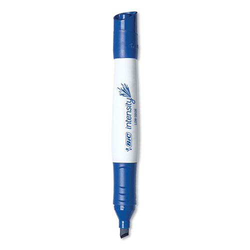 Bic Intensity Low Odor Dry Erase Marker, Broad Chisel Tip, Blue, Dozen