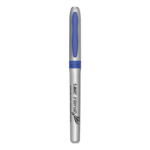 Bic Intensity Ultra Permanent Marker, Extra-Fine Needle Tip, Deep Sea Blue, Dozen
