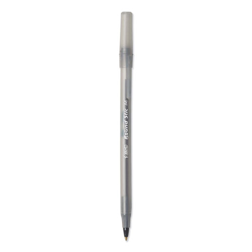 Bic Round Stic Xtra Life Stick Ballpoint Pen VP, 1mm, Black Ink and Barrel, 240/Carton