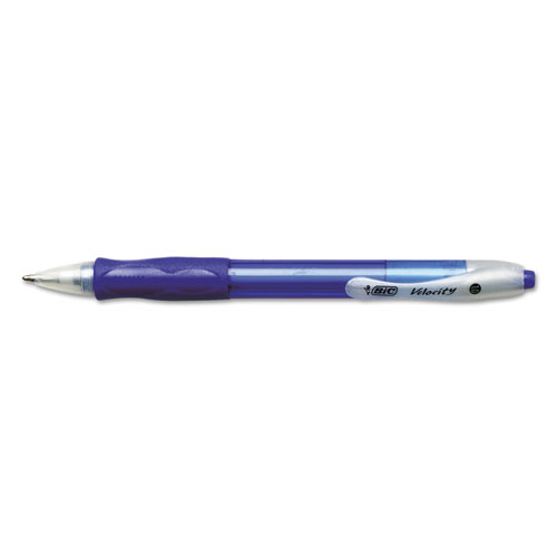 Bic Velocity Retractable Ballpoint Pen, Medium 1mm, Blue Ink & Barrel, 36/Pack