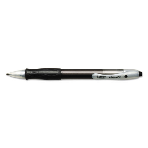 Bic Velocity Retractable Ballpoint Pen, Medium 1mm, Black Ink & Barrel, 36/Pack