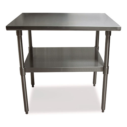 BK Resources Stainless Steel Flat Top Work Tables, 36w x 30d x 36h, Silver, 2/Pallet