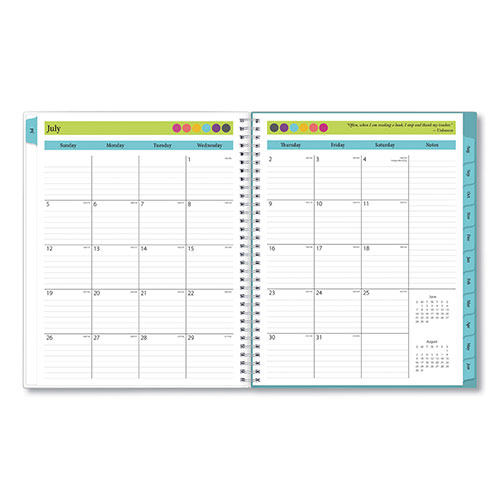 Blue Sky Teacher Dots Academic Year Create-Your-Own Cover Weekly/Monthly Planner, 11 x 8.5, 12-Month (July to June): 2023 to 2024