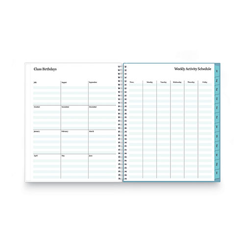 Blue Sky Teacher Dots Academic Year Create-Your-Own Cover Weekly/Monthly Planner, 11 x 8.5, 12-Month (July to June): 2023 to 2024