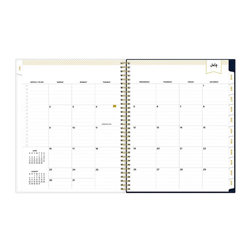Blue Sky Day Designer Peyton Create-Your-Own Cover Weekly/Monthly Planner, Floral, 11 x 8.5, Navy, 12-Month (July to June): 2023-2024