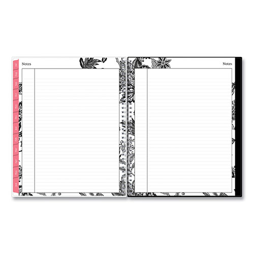Blue Sky Analeis Create-Your-Own Cover Weekly/Monthly Planner, Floral, 11 x 8.5, White/Black/Coral, 12-Month (July to June): 2023-2024