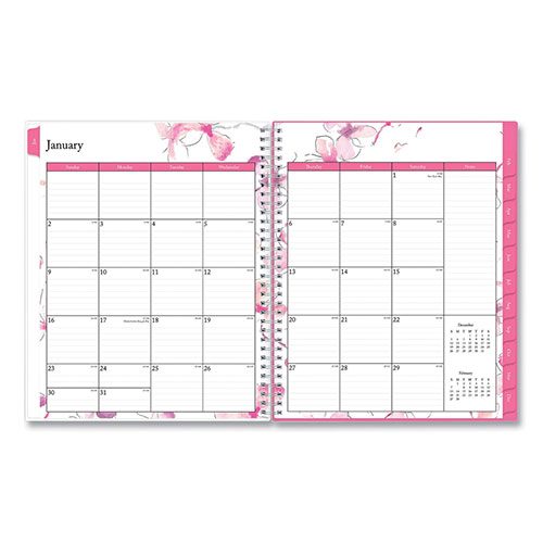 Blue Sky Breast Cancer Awareness Create-Your-Own Cover Weekly/Monthly Planner, Orchid Artwork, 11 x 8.5, 12-Month (Jan-Dec): 2023
