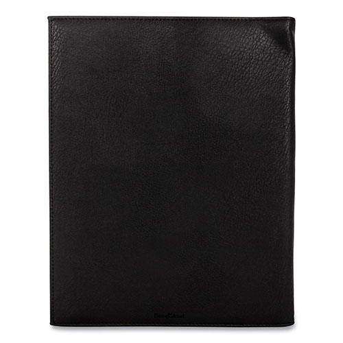 Bond Street Faux-Leather Padfolio, 9 x 12 Pad, 9.75 x 12.5, Black