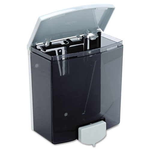 Bobrick ClassicSeries Surface-Mounted Soap Dispenser, 40oz, Black/Gray
