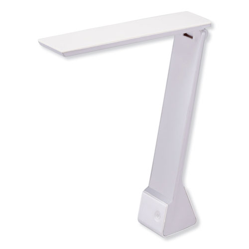 Bostitch® Konnect Rechargeable Folding LED Desk Lamp, 2.52" x 2.13" x 11.02", Gray/White