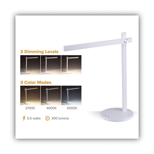 Bostitch® Dimmable-Bar LED Desk Lamp, White