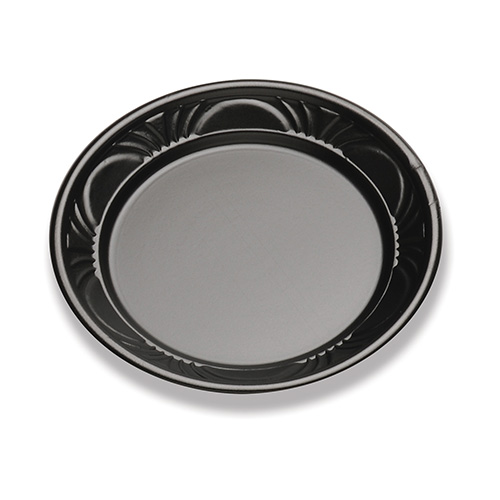 D&W Finepack 7" Plastic Plate, Black Pearl