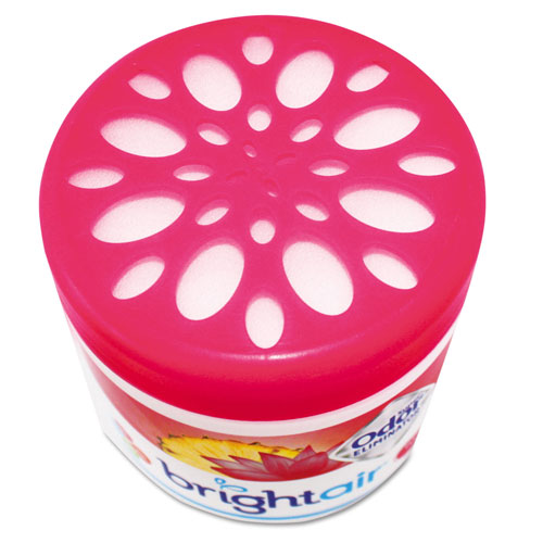 Bright Air Super Odor Eliminator, Island Nectar and Pineapple, Pink, 14 oz, 6/Carton