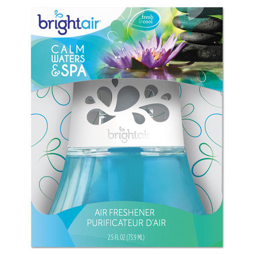 Bright Air Scented Oil Air Freshener, Calm Waters and Spa, Blue, 2.5 oz