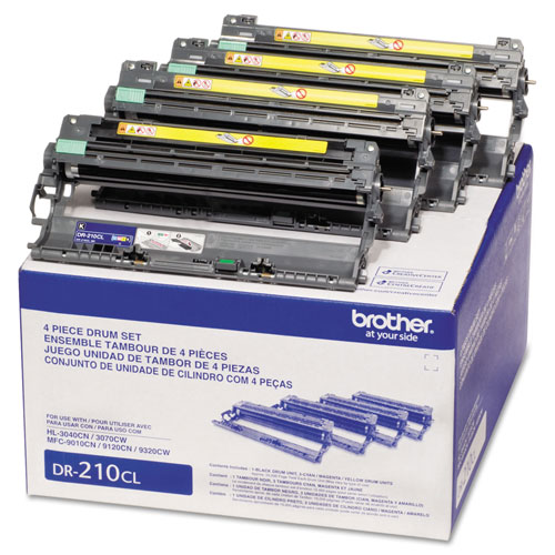 Brother DR210CL Drum Unit, 15000 Page-Yield, Black/Cyan/Magenta/Yellow